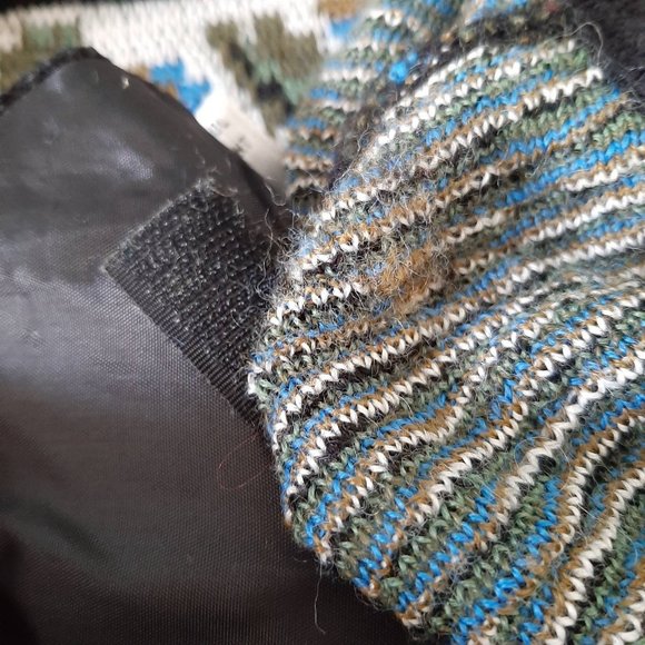 Vintage Cervelle Wool Blend 80s Floral Stripe Knit Oversize Tunic Length Sweater - Picture 4 of 6